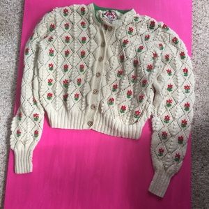 Vintage floral lanz of Austria sweater